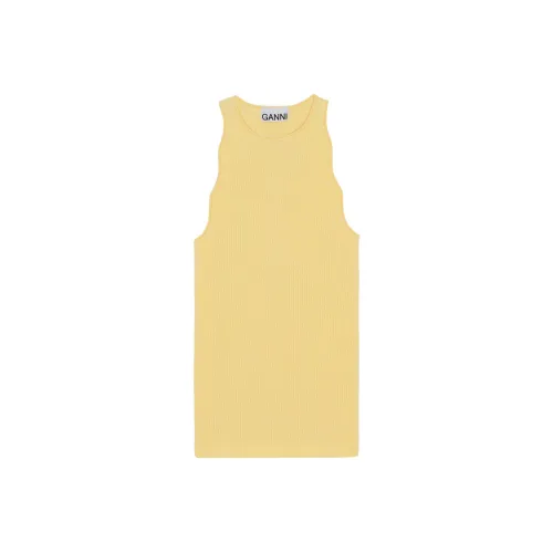 GANNI Светло-желтые Женские Майки