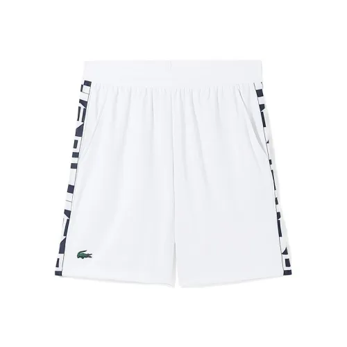 Шорты повседневные мужские белые в сотрудничестве с LACOSTE