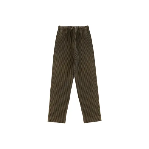 Homme Plissé Issey Miyake Повседневные брюки Мужские Хаки