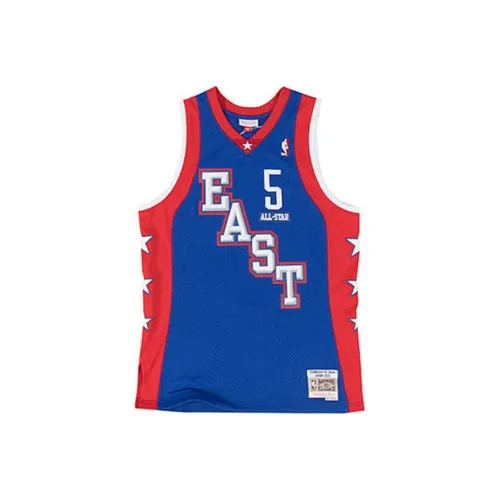 Mitchell Ness Синий Унисекс Баскетбольная Джерси