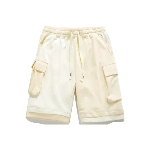 Guuka Cream White Men's Casual Shorts Guuka Кремовые Белые Мужские Повседневные Шорты