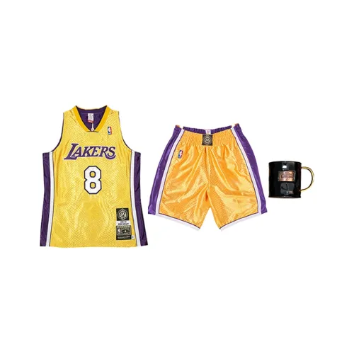 Mitchell Ness Золото Фиолетовый Мужские баскетбольные костюмы