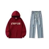 Set (Burgundy Top + Azure Pants)  
Комплект (Бордовый топ + Лазурные штаны)