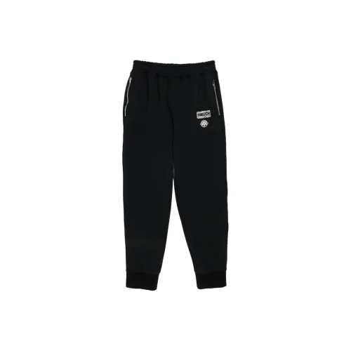 TCH Повседневные брюки Унисекс Черный с серебряным логотипом