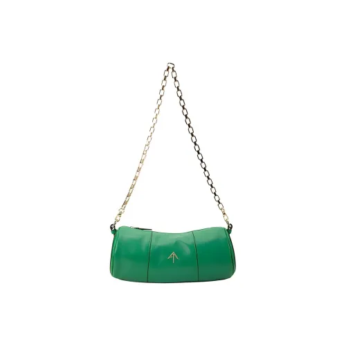 Manu Atelier Цилиндр Коровья кожа Цилиндр Сумка через плечо Женская Зеленая