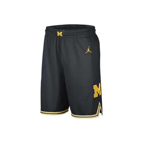 Jordan Michigan Wolverines Повседневные шорты Мужские Черные