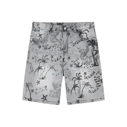 DEGAIA SS24 Джинсовые шорты Мужские Светло-серые