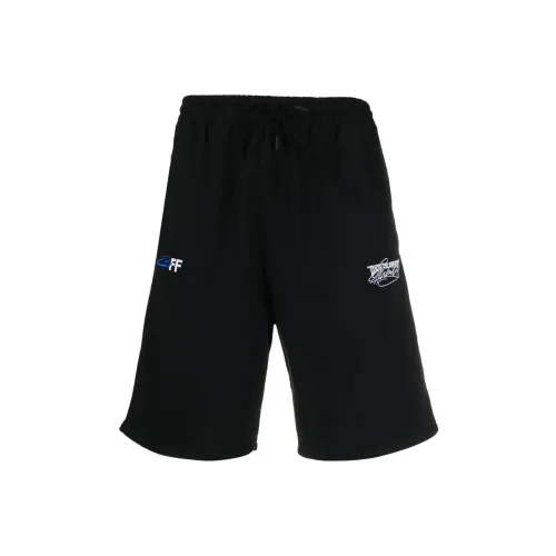 Off Белый Черный Мужские Повседневные Шорты