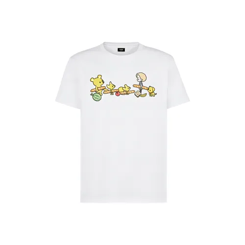 Fendi Белая Мужская T-рубашка