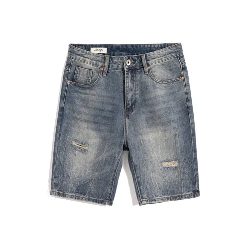 JEEP Blue Men's Denim Shorts JEEP Синий Мужские Джинсовые Шорты