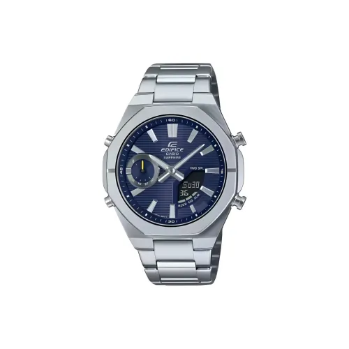CASIO EDIFICE Кварцевый механизм нержавеющая сталь ремешок мужские часы синий циферблат
