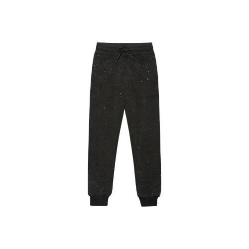 TCH Черные с черным логотипом унисекс повседневные брюки