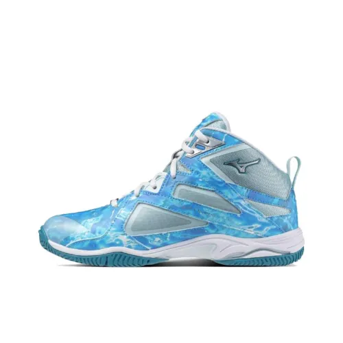 Mizuno Wave Diverse LG5 25th Slip-Resistant Abrasion-Resistant MID Training Shoes Women's Light Blue Мицубо Уэйв Диверс LG5 25th Противоскользящие Устойчивые к Износу MID Тренировочные Кроссовки Женские Светло-Синий