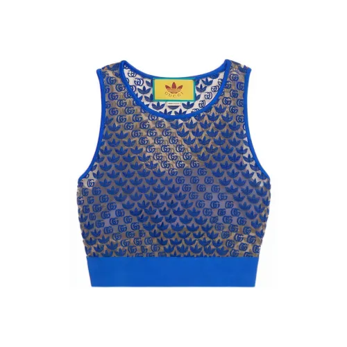 GUCCI X ADIDAS Originals SS22 Майка Женская Синяя