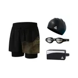 Черный Золото + Маленькая Рамка Очки для плавания + Шапочка для плавания