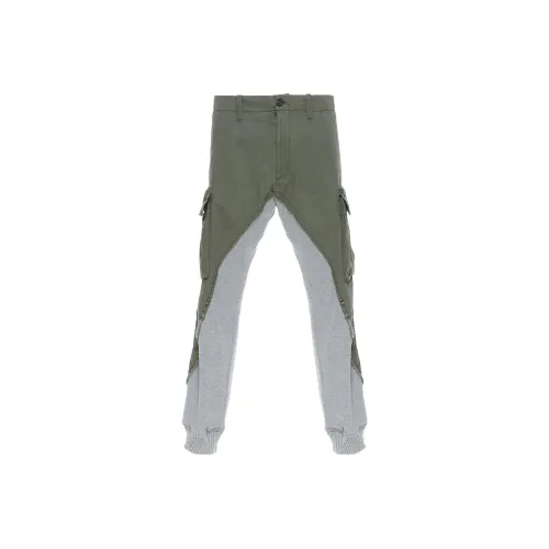 GREG LAUREN Olive Men's Casual Pants GREG LAUREN Оливковые Мужские Повседневные Брюки