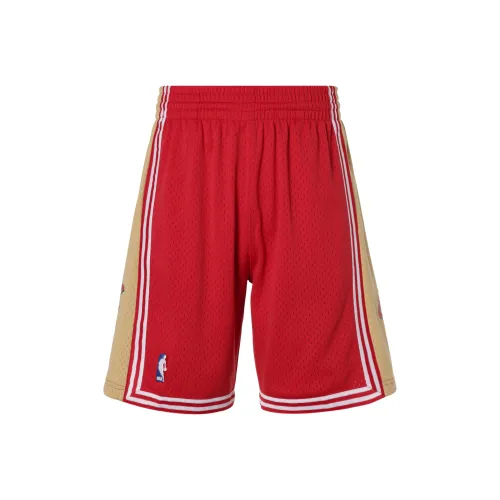 MITCHELL NESS Баскетбольные шорты Мужские Красные