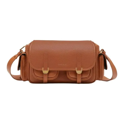 COCCINELLE Сумка через плечо из коровьей кожи среднего размера женская коричневая