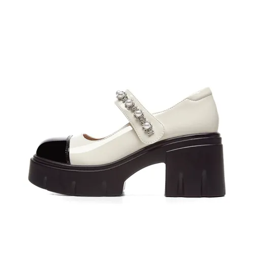 Daphne Грубый каблук Туфли Мэри Джейн Женские