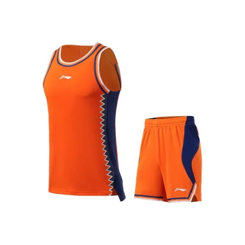 Лайнер YUNDONGLANQIUXILIE Баскетбольный Костюм Мужской Солнечно-Оранжевый