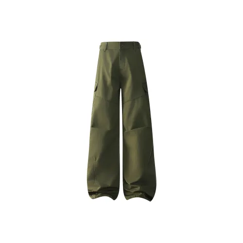 FAKE VINTAGE Повседневные брюки Унисекс Армейский зеленый