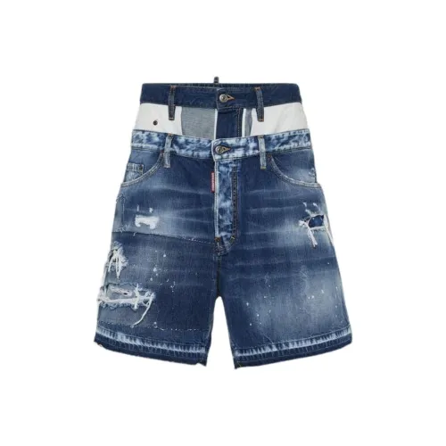 DSQUARED 2 Inside Out Twinpack Деним Боксер Короткий Джинсовые шорты Мужской Индиго