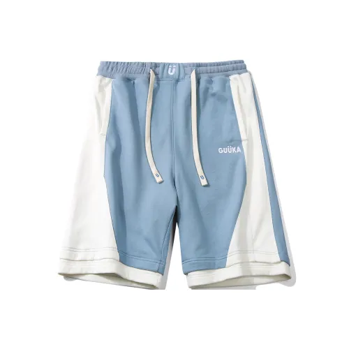 Guuka Light Blue Men's Casual Shorts Guuka Светло-голубые Мужские Повседневные Шорты