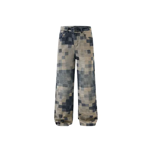 66/ROUTE 66 Винтажные синие унисекс джинсы