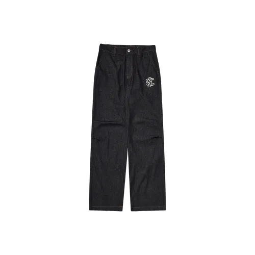 BEASTER Джинсы Унисекс Деним Черный