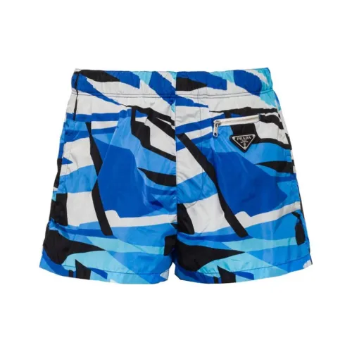 PRADA SS23 Пляжные шорты Мужские Синие