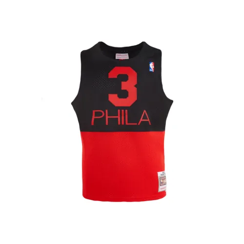 Mitchell Ness Красный Мужская баскетбольная футболка