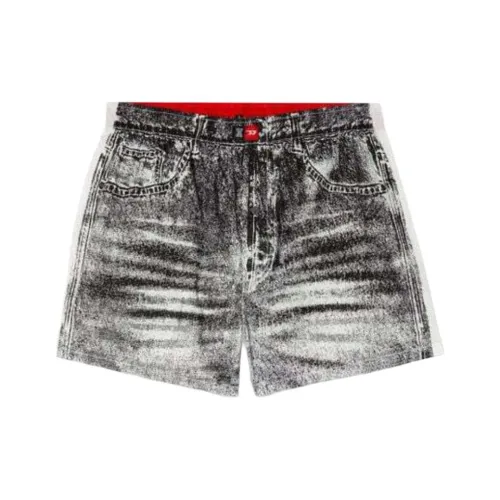 DIESEL Темно-серые мужские джинсовые шорты