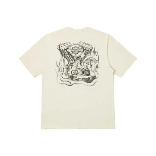 Dickies Харлей, Коллаборация Birch, Серебряный Мужской T-Рубашки