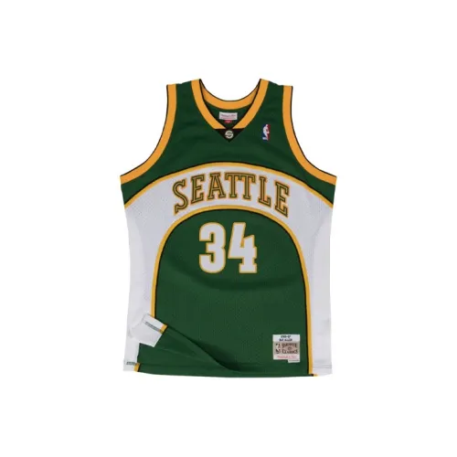 Mitchell Ness Зеленый Мужской баскетбольный топ