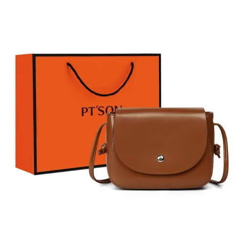 PT'SON Коровья кожа с синтетической кожей сумка через плечо стандартная женская черный светло-коричневый