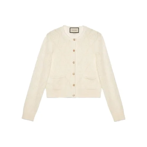 GUCCI Трикотаж Женский Айвори Белый