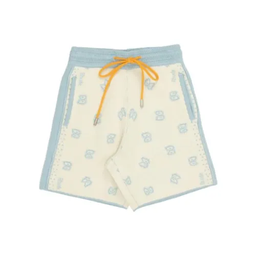 RHUDE Blue with White Lettering Men's Casual Shorts