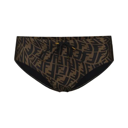 Fendi Коричневые Мужские Плавательные Шорты