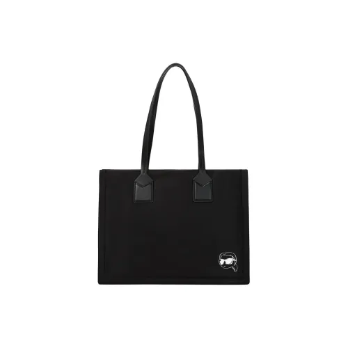 Karl Lagerfeld Переработанный Нейлон Тоут Сумка Сумка для покупок Сумка через плечо Женская Черная