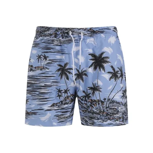 Hugo Boss SS23 Повседневные шорты Мужские Светло-синие