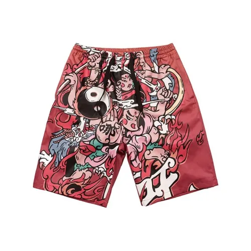 WOOKONG Повседневные шорты Унисекс Ne Zha с принтом Шорты