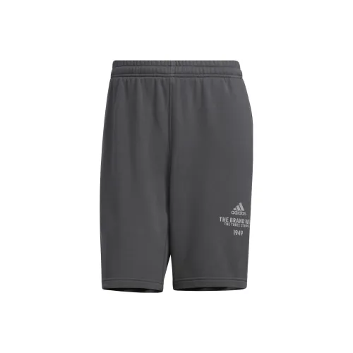 Adidas Solid Dark Gray Men's Casual Shorts Adidas Сплошные Темно-Серые Мужские Повседневные Шорты