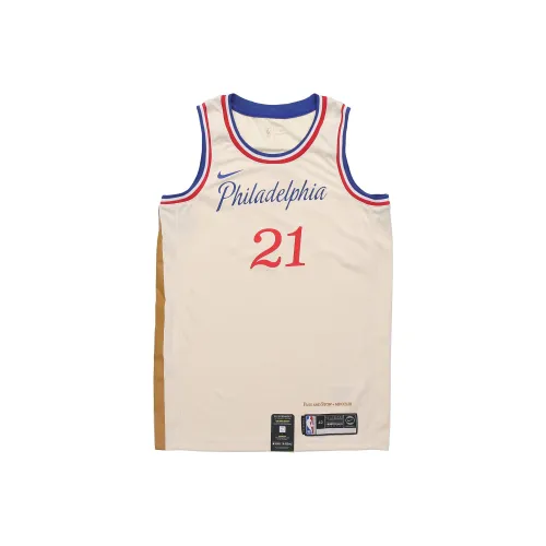 Nike Джерси Баскетбол Джерси Мужской Бежевый