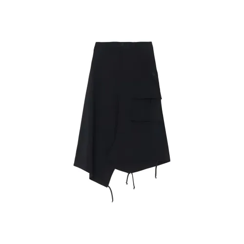 Yohji Yamamoto Черный Унисекс Повседневные Длинные Юбки