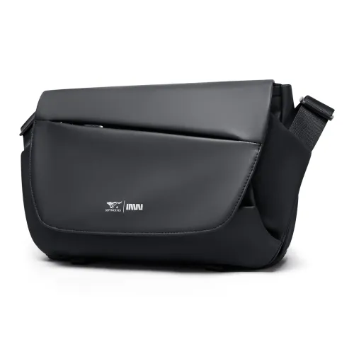 SEPTWOLVES Искусственная кожа Студенческая сумка с откидной крышкой сумка через плечо курьерская сумка лето QPL стандартный унисекс черный