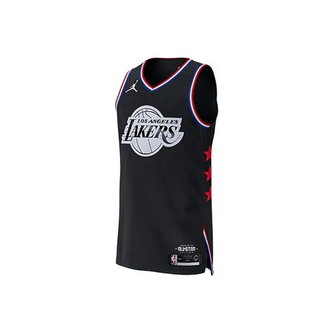 Джордан Баскетбольная Джерси NBA Los Angeles Lakers AU 2019 All Star LeBron James № 23 Jersey Мужской Черный