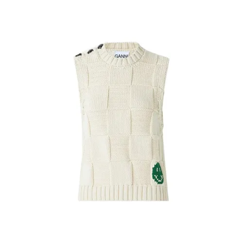 GANNI Бежевые Женские Майки