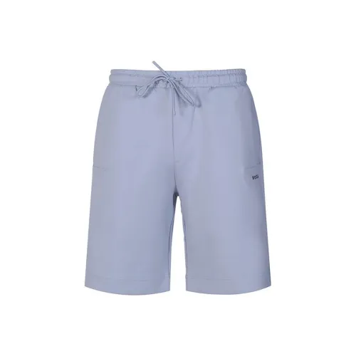 Hugo Boss Повседневные шорты Мужские Светло-фиолетовые Синие