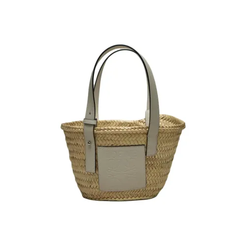 LOEWE Совместное издание Пальмовый лист Корзина Сумка Сумка Женская Естественный Бежевый Белый