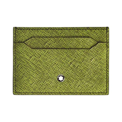 MONTBLANC Крест Узор Принт Full Зернистая кожа коровы Картхолдер Женские Лайм Черная смородина